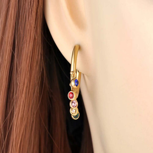 Pendientes de aro bohemios de acero inoxidable