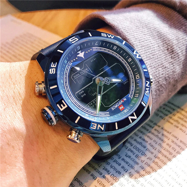 Relojes deportivos para hombre, moda informal, reloj digital con doble pantalla para hombre
