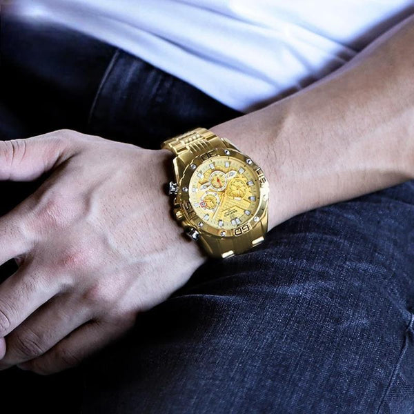 Nuevos relojes impermeables para hombre, reloj de pulsera de cuarzo de acero inoxidable, reloj deportivo para exteriores y negocios para hombre.