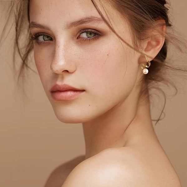 925 Sterling Silver Pearl Earrings for Women