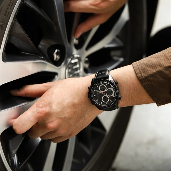 Relojes para hombre, deportivos militares, digitales, luminosos, con doble pantalla, resistentes al agua, de cuarzo.
