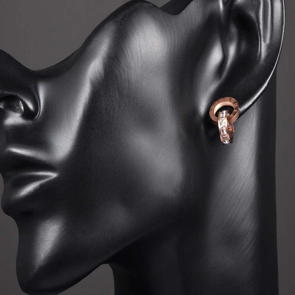 Pendientes de circonita cúbica brillante para mujer