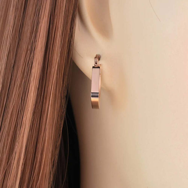 Pendientes de acero inoxidable con diseño geométrico original