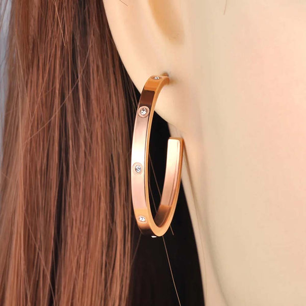 Pendientes geométricos redondos de acero inoxidable y titanio