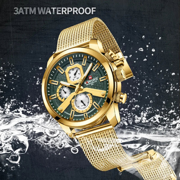 Relojes de lujo de marca superior para hombre, reloj de pulsera de cuarzo con visualización de día y fecha.