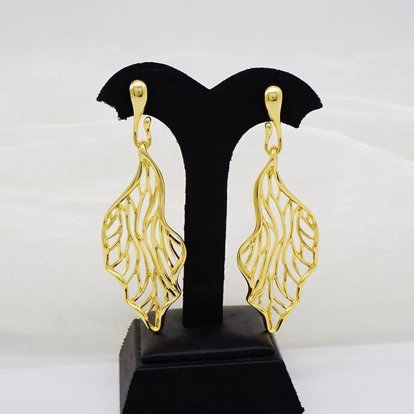 Trendy Gold Color Drop Earrings Tree Shape Copper Earring For Women