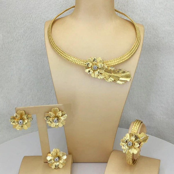 Conjuntos de joyas brasileñas hechas a mano, collar de flores para mujer, regalo de fiesta de cumpleaños