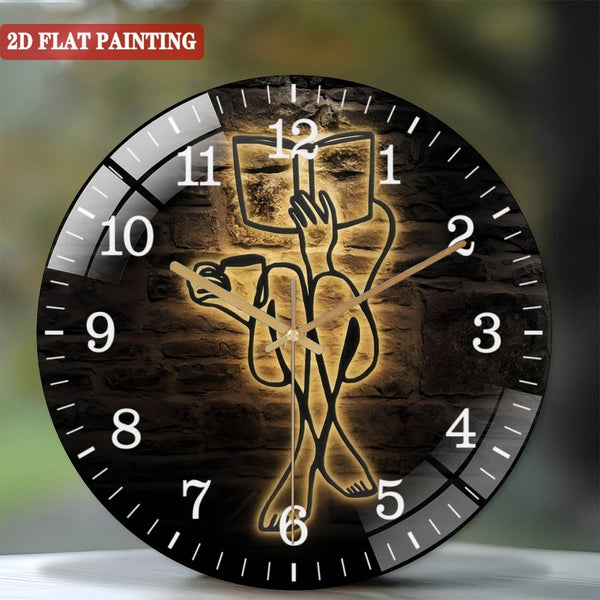Decor Wall Clocks: Coffee Book Reading Line Glass Wall Clocks, Book Lover Glass Wall Clocks, Home Decor Read More Books Nerd Decoration Reader Birthday Christmas Style 12×12inch(30×30cm)