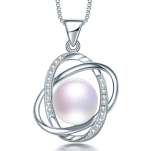 Collar colgante de perla natural de 10-11 mm, colgante de collar de alta calidad para mujer