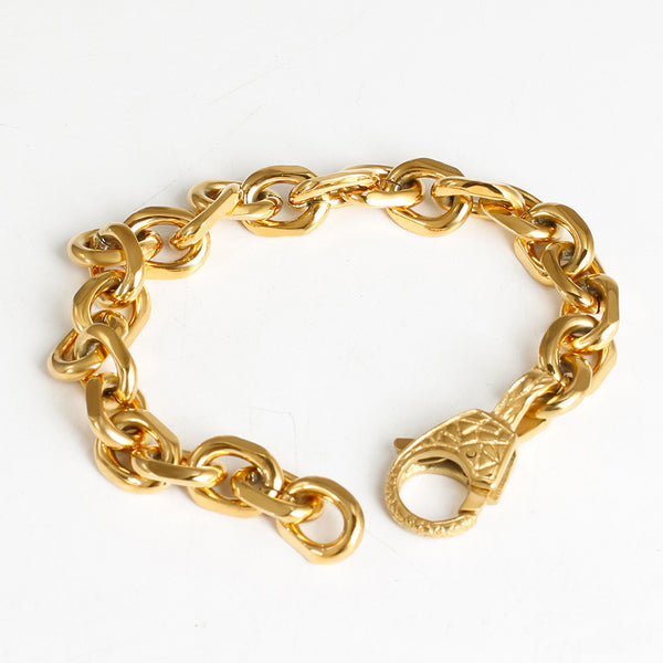 Pulsera cubana de cadena de acero inoxidable para hombre (ancho 8 mm / largo 22,23 mm) pulsera estilo hip-hop