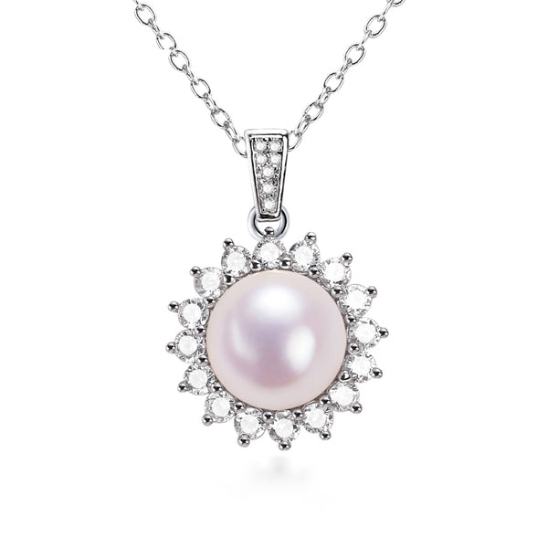 Nuevo colgante de perla Sun Shine, collar de perlas de agua dulce 100 % naturales auténticas