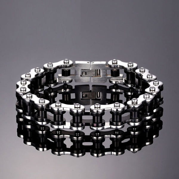 Pulseras de cadena de moda para hombre, brazaletes de cadena de motociclista, pulseras de cadena de motocicleta