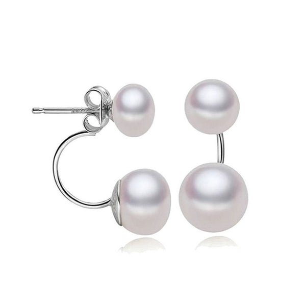 Fine Pearl Earrings Jewelry Freshwater Pearl Oblate Pearl Earrings