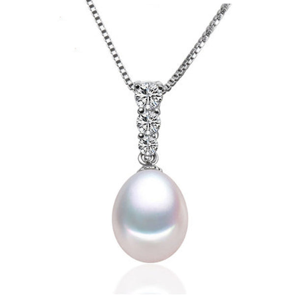 Joyería de perlas de alta calidad AAAA, colgante de gota de agua de perla de agua dulce natural