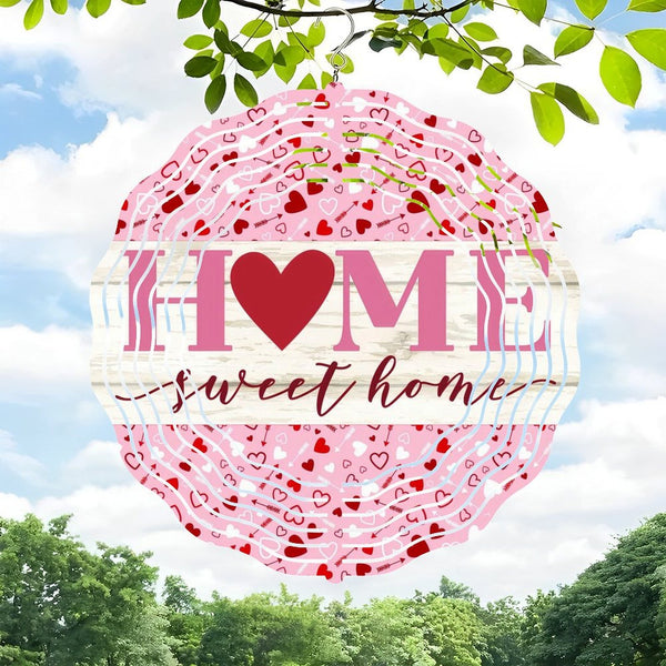 Funky Home Decor: Home Sweet Home Love Valentine Wind Chimes,Valentine Home Decor Wind Chimes for Homes, Bars, Offices, Man Caves, Garages, And Living Rooms. Also Makes A Great Gift. Style 10*10in