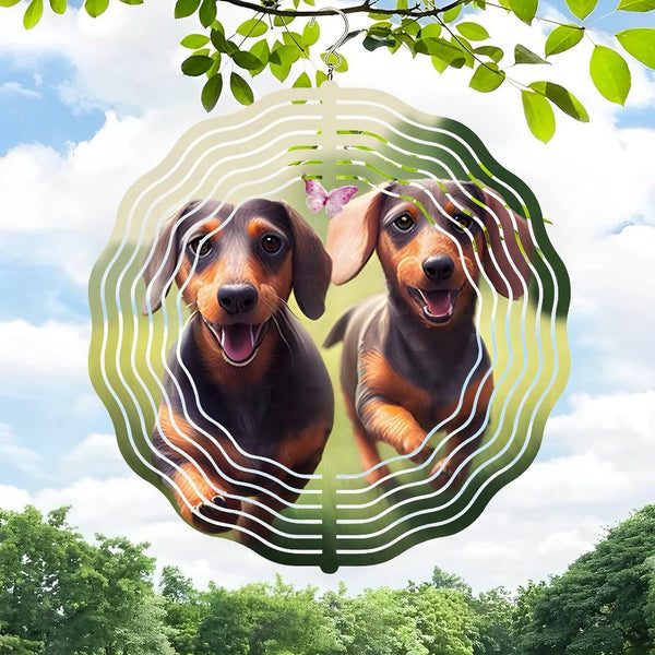 Funky Home Decor: Dachshund Wreath Wind Chimes, Cute Sausage Dog Wreath  Wind Chimes for Homes, Bars, Offices, Man Caves, Garages, And Living Rooms. Also Makes A Great Gift.