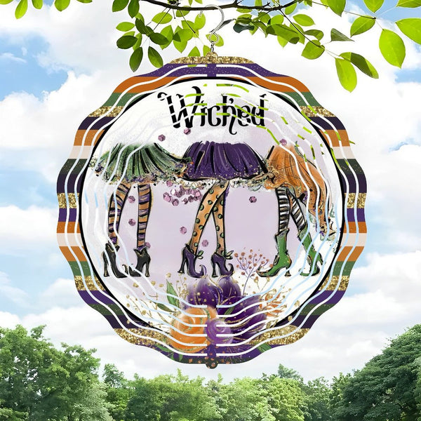 Funky Home Decor: Wicked Witch Legs Halloween Wreath Wind Chimes for Homes, Bars, Offices, Man Caves, Garages, And Living Rooms. Also Makes A Great Gift. Style 10*10in（25*25cm）