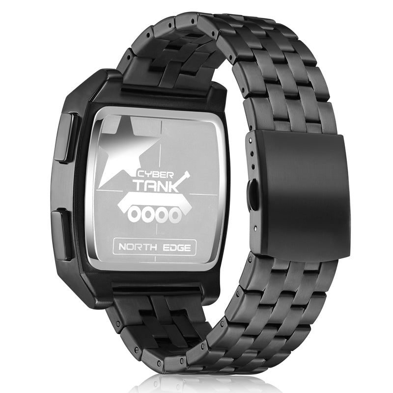 Men's Digital Watch Retro Industrial Metal Style Waterproof 50M Sport Watches