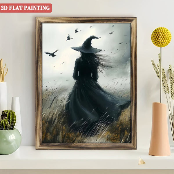 Room Decor Art Prints: Victorian Witch  Vintage  Wood  Art Prints, Gothic Halloween Home Decor for Living Room, Kitchen, Bedroom And Office.for Gift Home Wall Decor.  12x16inch(30x40cm)