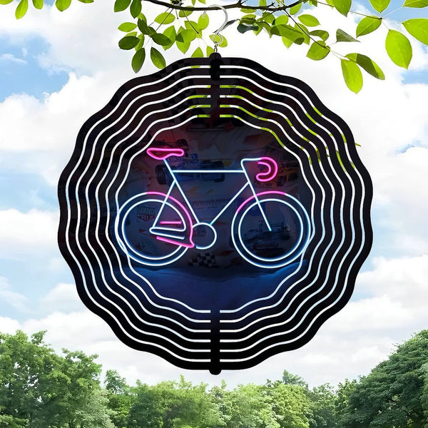 Funky Home Decor: Sport Bicycle Wind Chimes, Bicycle  Sports Decor Wind Chimes for Homes, Bars, Offices, Man Caves, Garages, And Living Rooms .Also Makes A Great Gift. Style 10*10in（25*25cm）