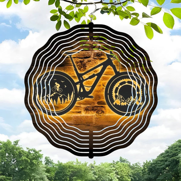 Funky Home Decor: Cyclist Mountain Bike Sport Wind Chimes ,Bicycle MTB Wind Chimes for Home Decor, Christmas Gift . Game Room, Man Cave, Party Decor, Bicycle Decor