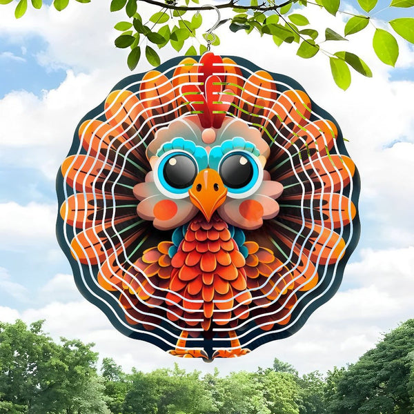Funky Home Decor: Colorful Fall  Turkey Wind Chimes,Cute Turkey Thanksgiving Decor Wind Chimes for Homes, Bars, Offices, Man Caves, Garages, And Living Rooms .Also Makes A Great Gift.