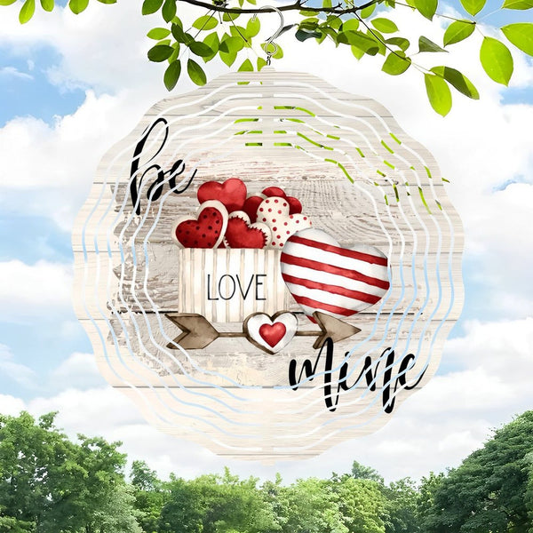 Funky Home Decor: Be Mine Wreath Wind Chimes,Valentine Wreath Wind Chimes,Happy Valentine's Wreath Wall Clock for Homes, Bars, Offices, Man Caves, Garages, And Living Rooms.