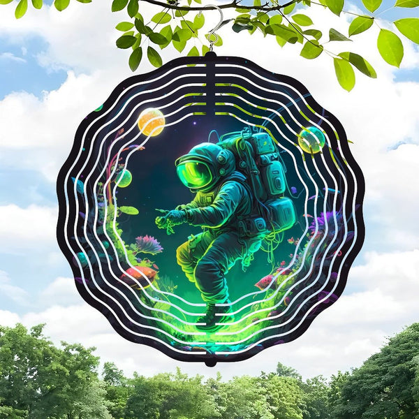 Funky Home Decor: Dreamlike Underwater World Wind Chimes, Underwater View from Diver Decor Wind Chimes  for Homes, Bars, Offices, Man Caves, Garages, And Living Rooms .Also Makes A Great Gift.