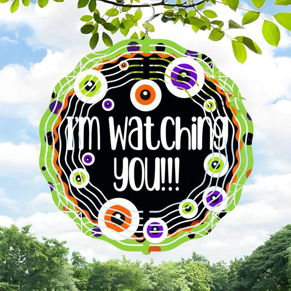 Funky Home Decor: Hallo-ween Eyeballs Wind Chimes, I'm Watching You! Hallo-ween Decor Wind Chimes for Homes, Bars, Offices, Man Caves, Garages, And Living Rooms. Hallo-ween Gift Style 10*10in（25*25cm）