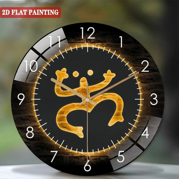 Clocks Wall Decor: Frog Coqui Glass Wall Clock,  Frog Decor Wall Clock, for Homes, Bars, Offices, Man Caves, Garages, And Living Rooms. Hallo-ween Gift .Also Makes A Grea Style 12×12inch(30×30cm)