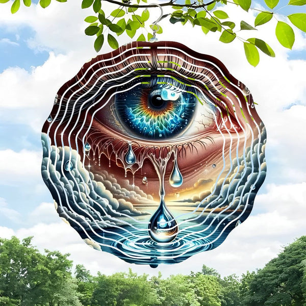 Funky Home Decor: Blue Angel Eyes  Wind Chime,  Tears Eyes Wind Chimefor Homes, Bars, Offices, Man Caves, Garages, And Living Rooms .Also Makes A Great Gift.