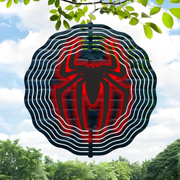 Funky Home Decor: Spider Wall Art Wind Chime, Spider Hallo-ween Decor Wind Chime for Homes, Bars, Offices, Man Caves, Garages, And Living Rooms .Also Makes A Great Gift.