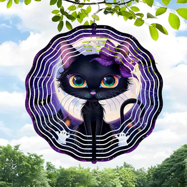 Funky Home Decor: Cute Black Cat Wind Chimesfor Homes, Bars, Offices, Man Caves, Garages, And Living Rooms. Also Makes A Great Gift.