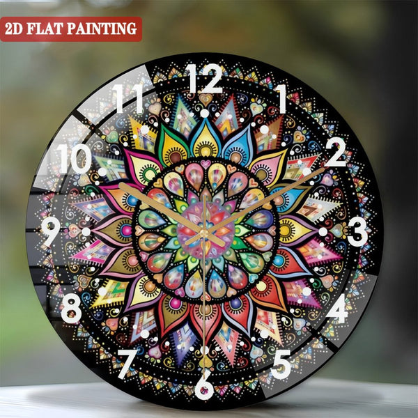 Clocks Wall Decor: Glass Wall Art Round Shape  Glass Wall Art Glass Wall Clock, Modern Home  Decor Wall Clock for Homes, Bars, Offices, Man Caves, Garages, And Living Rooms. for Gift Home Wall Decor.