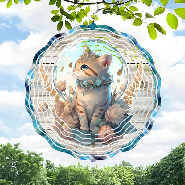 Funky Home Decor: Cute Cat Wreath  Wind Chimes from Heaven Wreath  Wind Chimes for Homes, Bars, Offices, Man Caves, Garages, And Living Rooms. Also Makes A Great Gift.
