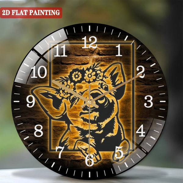 Decor Wall Clocks: Funny Pig Farmhouse Glass Wall Clocks,Pig Farm Livestock Glass Wall Clocks, Home Decor Pig Barn Nursery Decoration Xmas Birthday Style 12×12inch(30×30cm)
