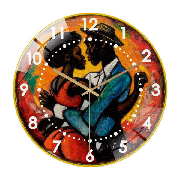 Decor Wall Clock: Black History Month Glass Wall Clock, Black History Decor Wall Clock  for Homes, Bars, Offices, Man Caves, Garages, And Living Rooms .Also Makes A Great Gift.