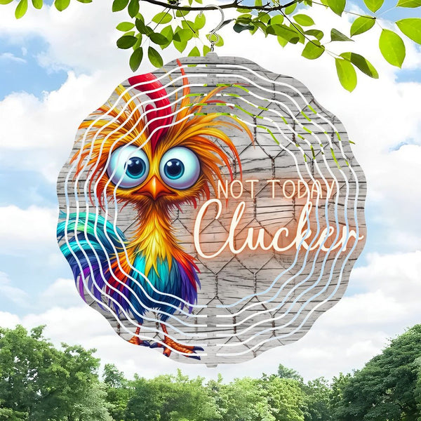 Funky Home Decor: Funny Chicken Wind Chimes, Not Today Clucker Wreath Wind Chimes for Homes, Bars, Offices, Man Caves, Garages, And Living Rooms. Also Makes A Great Gift. Style 10*10in（25*25cm）