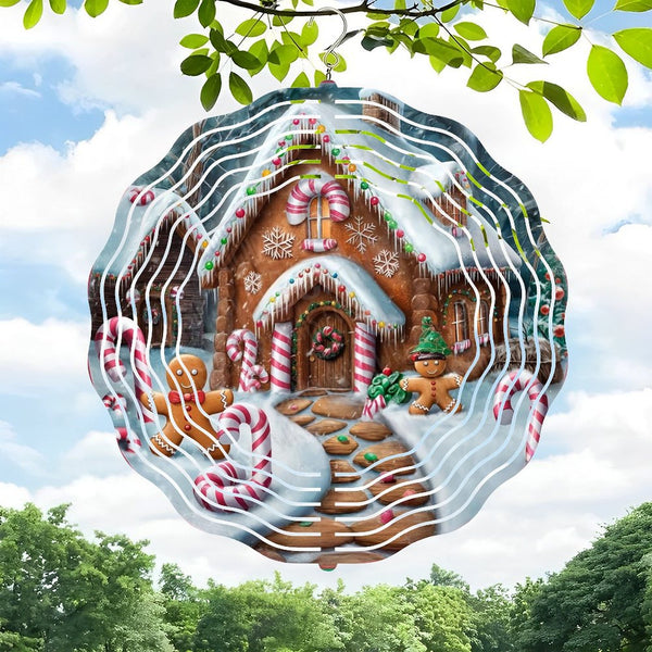 Funky Home Decor: Candy Cane Gingerbread  Peppermint Wind Chimes, Candy Cane Christmas Wind Chimes for Homes, Bars, Offices, Man Caves, Garages, And Living Rooms .Also Makes A Great Gift.