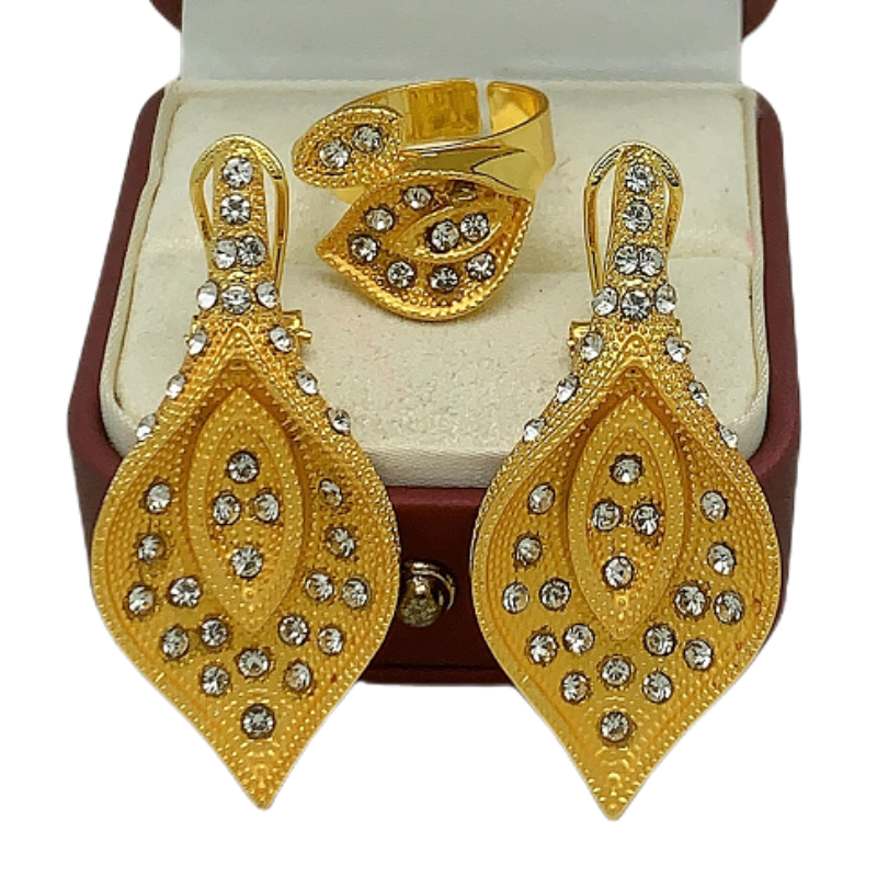 Gold Color Fashion Dubai Gold Color  Beads Jewelry Set