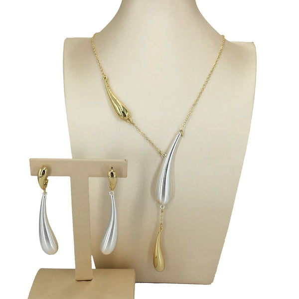 Collar y pendientes de bisutería de Dubái para mujer