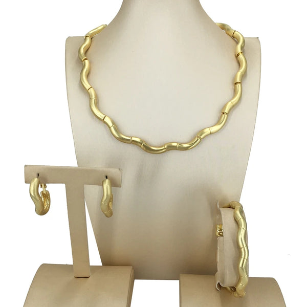 Conjuntos de joyas clásicas y sencillas de joyería fina de Dubái para mujer