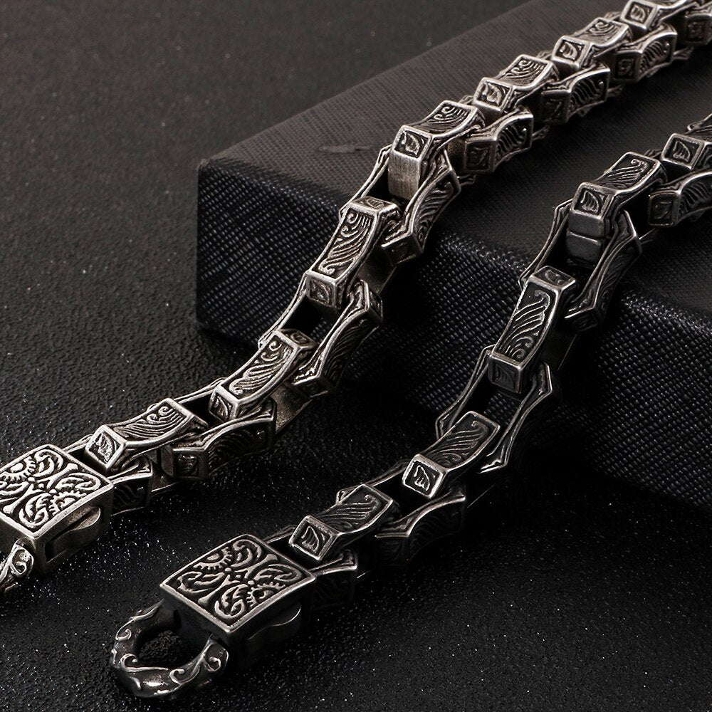 Big Size 23CM Long Man Bracelets Retro 13MM Wide Chain Bracelet for Men