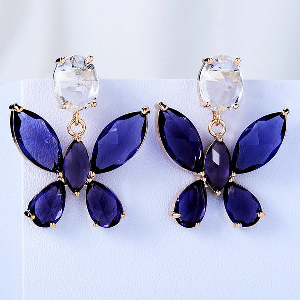 Fashion Luxury Butterfly Pendant Earrings Jewelry For Women