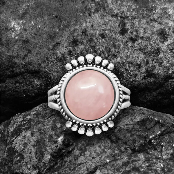 Anillos redondos de cuarzo para mujer