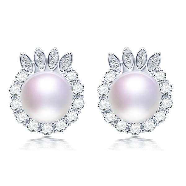 Fruit Pineapple 9-10mm Stud Earrings 925 Sterling Silver Earrings For Women