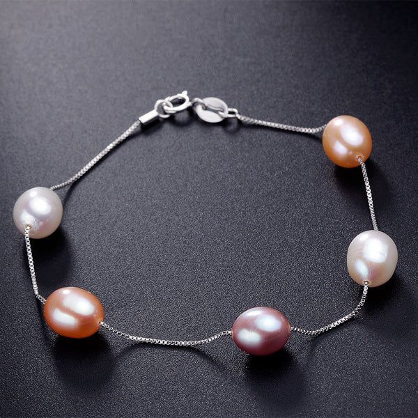 Pulsera de plata de ley 925 auténtica para mujer