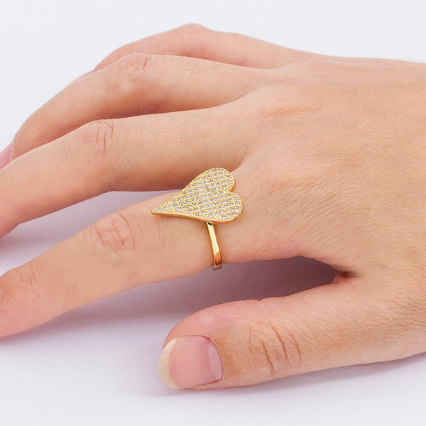 Anillo romántico de corazón con 6 estilos nuevos