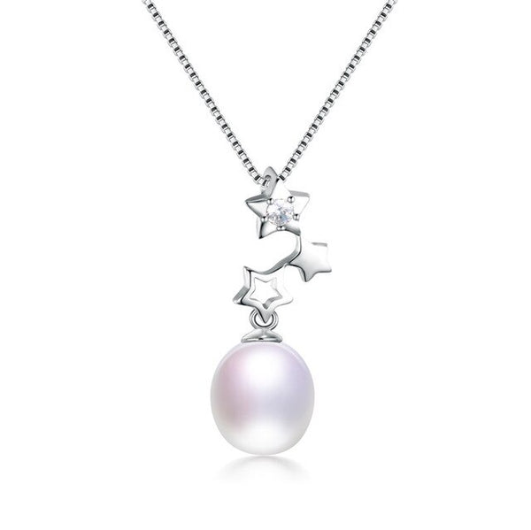 Colgante de circonita estrella de plata de ley 925 para mujer