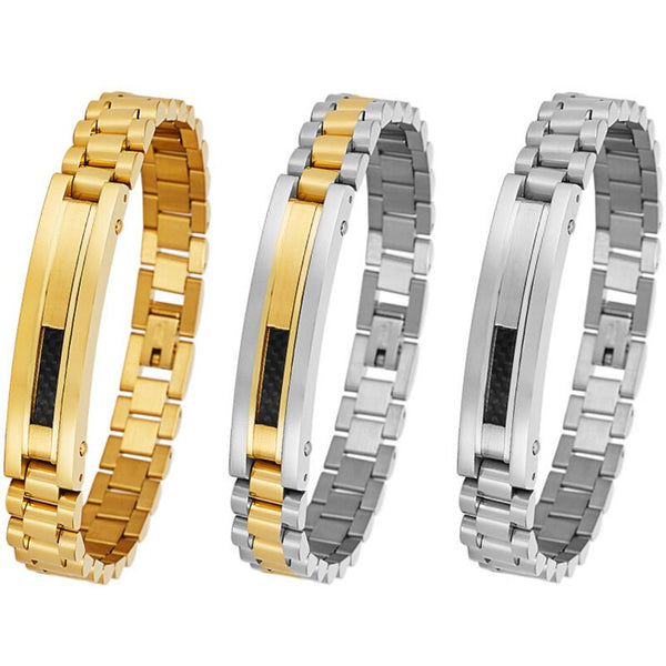 Pulseras de cadena de reloj de 10 mm de grosor para hombre